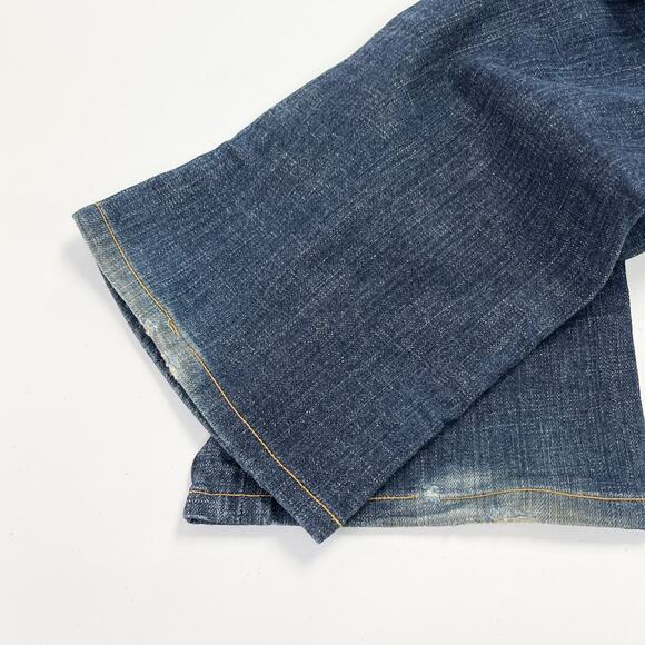 Seven7 Women Flare Jeans Size 25 Low Rise Distressed Boho Festival Y2K Retro - Picture 10 of 12